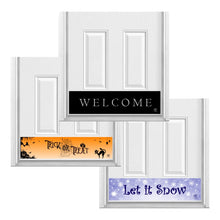 Load image into Gallery viewer, Deck the Door Decor | Rubber Magnetic Kick Plates - Interchangeable Holiday 3 Pack - Welcome Collection - Multiple Sizes & Designs