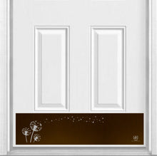 Load image into Gallery viewer, Door Kick Plate - Rubber Magnet - “Dandelion Wish” - UV Printed - Multiple Faux Metal Finishes & Sizes
