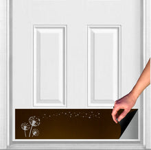 Load image into Gallery viewer, Door Kick Plate - Rubber Magnet - “Dandelion Wish” - UV Printed - Multiple Faux Metal Finishes & Sizes