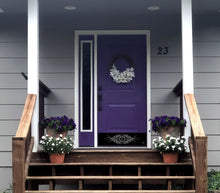 Load image into Gallery viewer, Door Kick Plate - Magnet - Personalized “Acanthus” Monogram - UV Printed - Multiple Faux Metal Finishes & Sizes