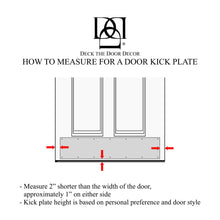 Load image into Gallery viewer, Door Kick Plate - Magnet - Personalized “Rose” Monogram- UV Printed - Multiple Faux Metal Finishes & Sizes