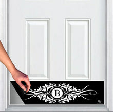 Load image into Gallery viewer, Acanthus Acanthus Monogram Magnetic Black Door Sign Kick Plate