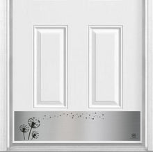 Load image into Gallery viewer, Door Kick Plate - Rubber Magnet - “Dandelion Wish” - UV Printed - Multiple Faux Metal Finishes & Sizes