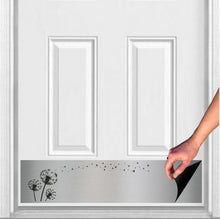 Load image into Gallery viewer, Door Kick Plate - Rubber Magnet - “Dandelion Wish” - UV Printed - Multiple Faux Metal Finishes & Sizes