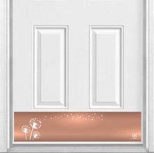 Load image into Gallery viewer, Door Kick Plate - Rubber Magnet - “Dandelion Wish” - UV Printed - Multiple Faux Metal Finishes & Sizes