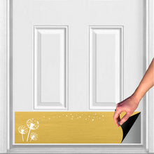 Load image into Gallery viewer, Door Kick Plate - Rubber Magnet - “Dandelion Wish” - UV Printed - Multiple Faux Metal Finishes & Sizes
