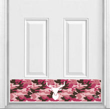 Load image into Gallery viewer, Door Kick Plate - Rubber Magnet - “Deer Silhouette Camouflage (Camo) Print” - UV Printed - Multiple Sizes & Designs