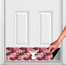 Load image into Gallery viewer, Door Kick Plate - Rubber Magnet - “Deer Silhouette Camouflage (Camo) Print” - UV Printed - Multiple Sizes & Designs