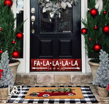 Load image into Gallery viewer, Door Kick Plate - Rubber Magnet - “Fa La La La La” Christmas Themed - UV Printed - Multiple Sizes