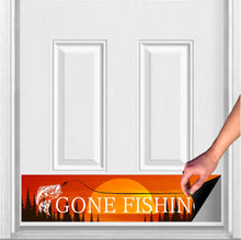 Load image into Gallery viewer, Door Kick Plate - Rubber Magnet - “Gone Fishing” - UV Printed - Multiple Sizes