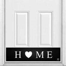 Load image into Gallery viewer, Door Kick Plate - Rubber Magnet - “HOME” - UV Printed - Multiple Faux Metal Finishes & Sizes