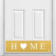 Load image into Gallery viewer, Door Kick Plate - Rubber Magnet - “HOME” - UV Printed - Multiple Faux Metal Finishes & Sizes