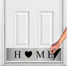 Load image into Gallery viewer, Door Kick Plate - Rubber Magnet - “HOME” - UV Printed - Multiple Faux Metal Finishes & Sizes