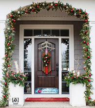 Load image into Gallery viewer, Door Kick Plate - Rubber Magnet - “Happy Holidays Winter Blue” Holiday Themed - UV Printed - Multiple Sizes