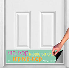 Load image into Gallery viewer, Door Kick Plate - Rubber Magnet - “Hip Hop Easter Eggs” Holiday Themed - UV Printed - Multiple Sizes