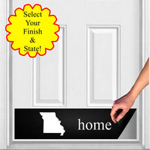 Load image into Gallery viewer, Door Kick Plate - Rubber Magnet – Personalized “Home State”- UV Printed - Multiple Faux Metal Finishes & Sizes