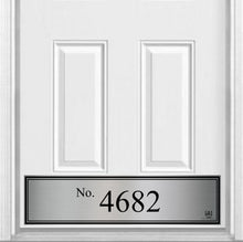 Load image into Gallery viewer, Custom Home Address Numbers Magnetic Door Sign Kick Plate Metallic Finish