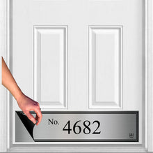Load image into Gallery viewer, Custom Home Address Numbers Magnetic Door Sign Kick Plate Metallic Finish