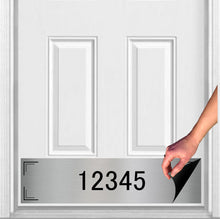 Load image into Gallery viewer, Custom Home Address Numbers Magnetic Door Sign Kick Plate Metallic Finish