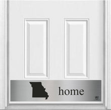Load image into Gallery viewer, Door Kick Plate - Rubber Magnet – Personalized “Home State”- UV Printed - Multiple Faux Metal Finishes & Sizes