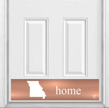 Load image into Gallery viewer, Door Kick Plate - Rubber Magnet – Personalized “Home State”- UV Printed - Multiple Faux Metal Finishes & Sizes