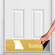 Load image into Gallery viewer, Door Kick Plate - Rubber Magnet – Personalized “Home State”- UV Printed - Multiple Faux Metal Finishes & Sizes