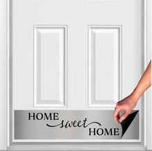 Load image into Gallery viewer, Door Kick Plate - Rubber Magnet - “Home Sweet Home” - UV Printed - Multiple Faux Metal Finishes & Sizes