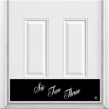 Load image into Gallery viewer, Door Kick Plate - Magnet – Personalized “I Love Lucy” Home Address- UV Printed - Multiple Faux Metal Finishes & Sizes