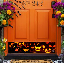 Load image into Gallery viewer, Door Kick Plate - Rubber Magnet - “Jack-O-Lantern” Halloween Themed - UV Printed - Multiple Sizes
