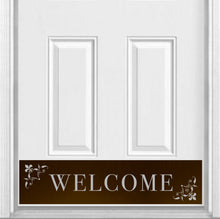 Load image into Gallery viewer, Door Kick Plate - Magnet - “Johnson’s Welcome” - UV Printed - Multiple Faux Metal Finishes & Sizes