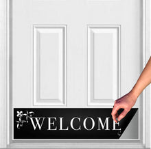 Load image into Gallery viewer, Door Kick Plate - Magnet - “Johnson’s Welcome” - UV Printed - Multiple Faux Metal Finishes & Sizes