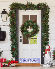 Load image into Gallery viewer, Door Kick Plate - Rubber Magnet - “Let it Snow” Holiday Themed - UV Printed - Multiple Sizes