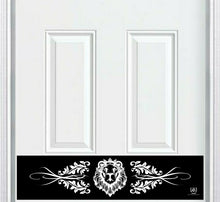 Load image into Gallery viewer, Door Kick Plate - Rubber Magnet - “Lion’s Den” - UV Printed - Multiple Faux Metal Finishes & Sizes