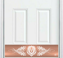 Load image into Gallery viewer, Door Kick Plate - Rubber Magnet - “Lion’s Den” - UV Printed - Multiple Faux Metal Finishes & Sizes