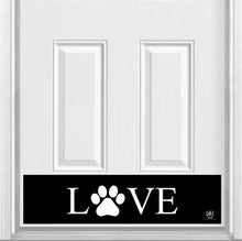 Load image into Gallery viewer, Door Kick Plate - Rubber Magnet - “LOVE Paw Print”- UV Printed - Multiple Sizes & Color Options