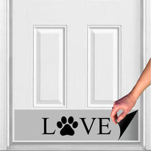 Load image into Gallery viewer, Door Kick Plate - Rubber Magnet - “LOVE Paw Print”- UV Printed - Multiple Sizes & Color Options