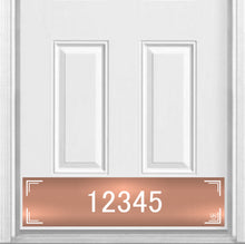Load image into Gallery viewer, Custom Home Address Numbers Magnetic Door Sign Kick Plate Metallic Finish