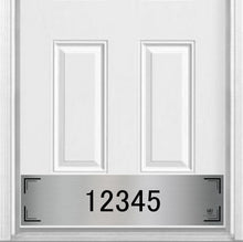 Load image into Gallery viewer, Custom Home Address Numbers Magnetic Door Sign Kick Plate Metallic Finish