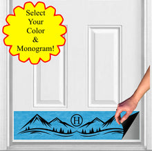 Load image into Gallery viewer, Door Kick Plate - Magnet - Personalized “Mountain” Monogram- UV Printed - Multiple Colors & Sizes