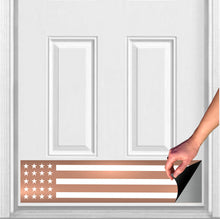 Load image into Gallery viewer, Door Kick Plate - Rubber Magnet - “Patriot” - UV Printed - Multiple Faux Metal Finishes & Sizes