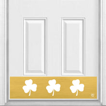 Load image into Gallery viewer, Door Kick Plate - Rubber Magnet - “Shamrock” - UV Printed - Multiple Faux Metal Finishes & Sizes