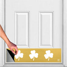 Load image into Gallery viewer, Door Kick Plate - Rubber Magnet - “Shamrock” - UV Printed - Multiple Faux Metal Finishes & Sizes