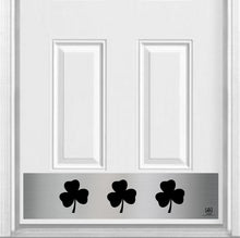 Load image into Gallery viewer, Door Kick Plate - Rubber Magnet - “Shamrock” - UV Printed - Multiple Faux Metal Finishes & Sizes