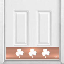 Load image into Gallery viewer, Door Kick Plate - Rubber Magnet - “Shamrock” - UV Printed - Multiple Faux Metal Finishes & Sizes