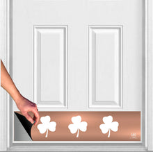 Load image into Gallery viewer, Door Kick Plate - Rubber Magnet - “Shamrock” - UV Printed - Multiple Faux Metal Finishes & Sizes