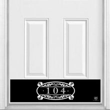 Load image into Gallery viewer, Door Kick Plate - Magnet - Personalized “Southern Roots” Home Address- UV Printed - Multiple Faux Metal Finishes & Sizes