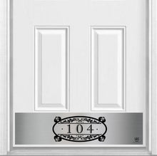 Load image into Gallery viewer, Door Kick Plate - Magnet - Personalized “Southern Roots” Home Address- UV Printed - Multiple Faux Metal Finishes & Sizes