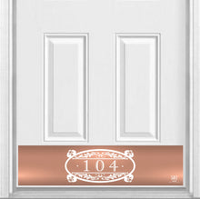 Load image into Gallery viewer, Door Kick Plate - Magnet - Personalized “Southern Roots” Home Address- UV Printed - Multiple Faux Metal Finishes & Sizes