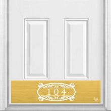 Load image into Gallery viewer, Door Kick Plate - Magnet - Personalized “Southern Roots” Home Address- UV Printed - Multiple Faux Metal Finishes & Sizes