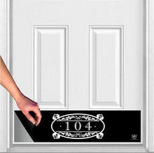 Load image into Gallery viewer, Door Kick Plate - Magnet - Personalized “Southern Roots” Home Address- UV Printed - Multiple Faux Metal Finishes & Sizes